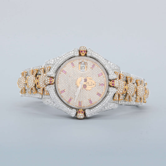 Fully Iced Out 2-Tone Moissanite Watch