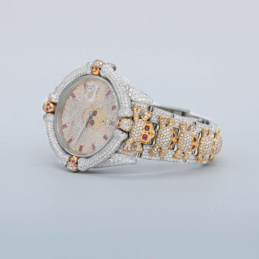 Fully Iced Out 2-Tone Moissanite Watch