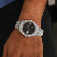 Moissanite Diamond Fully Bust Down Automatic Stainless steel Watch For Man