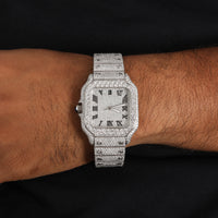 Moissanite White Iced out Automatic Roman Dial Luxury Watch