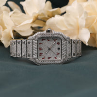 VVS Moissanite Diamond Studded Automatic Movement Handmade Watch